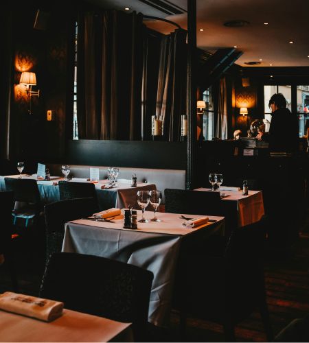 Dark Seating Restaurant